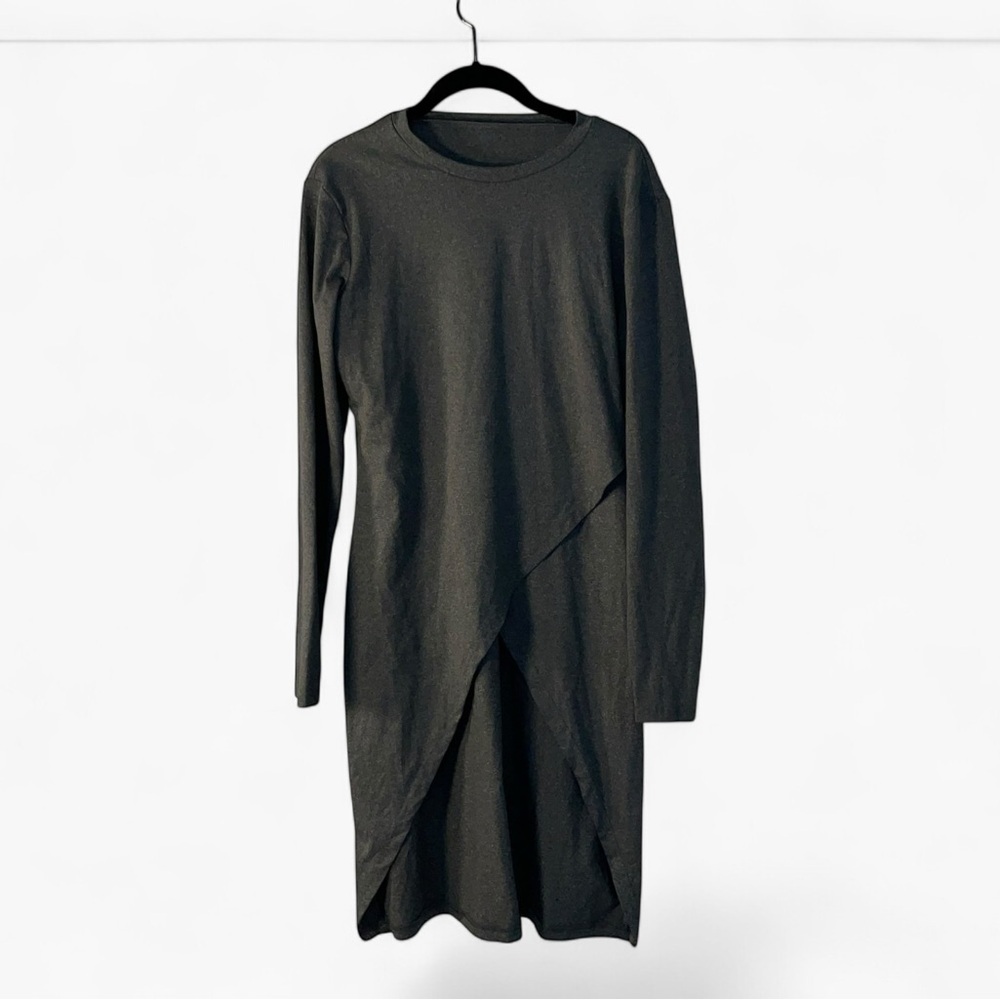 ✨ Asymmetrical Knit Tunic Top | Gray | Size L - Picture 6 of 9